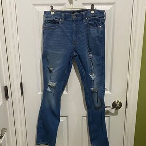 Hollister Men's Slim Straight Advanced Stretch Jeans Light Blue Wash Size 32x30